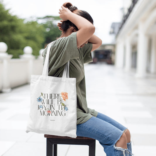 Graphic Tote Bag- Joy in the morning