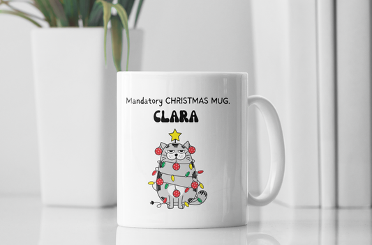 Christmas Mug- personalised with name